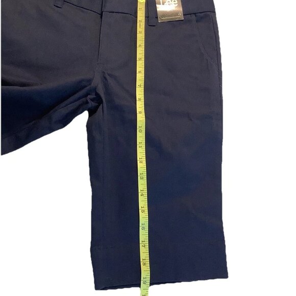 NWT Lee Uniform Shorts School Work Size 5 Juniors 8' inseam Navy Blue - Picture 7 of 11